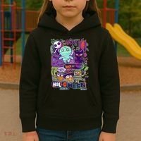 Halloween Party Doodles Kids Hoodie thumb 3