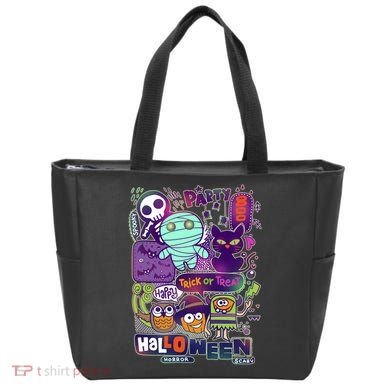 Halloween Party Doodles Tote Bag