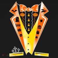 Halloween Party Tuxedo Tux USA-Made Doggie Bandana thumb 2