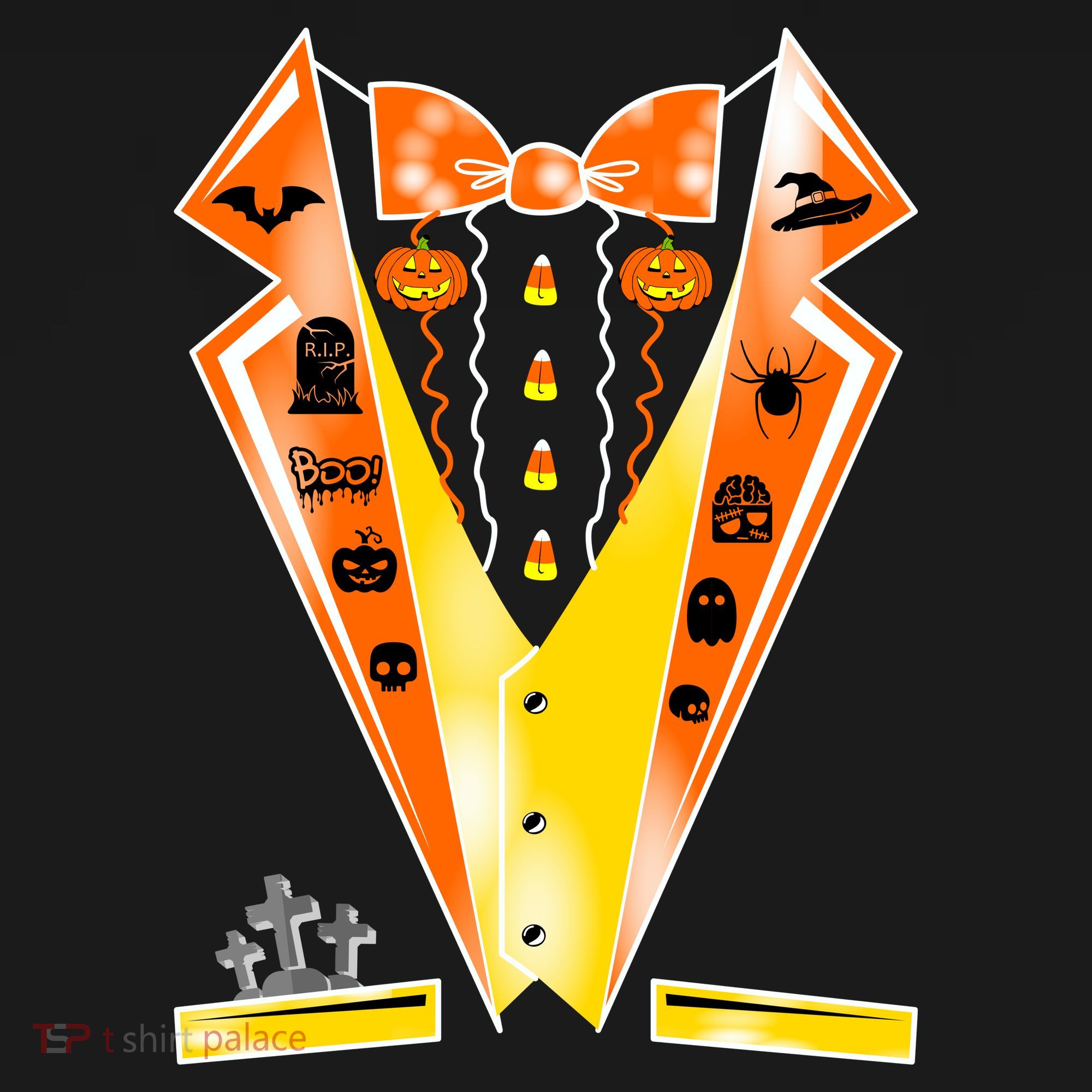 Halloween Party Tuxedo Tux USA-Made Doggie Bandana