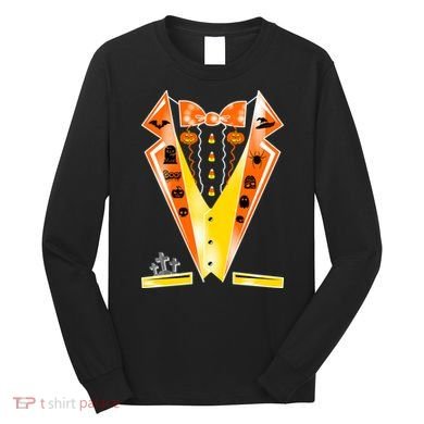 Halloween Party Tuxedo Tux Long Sleeve Shirt