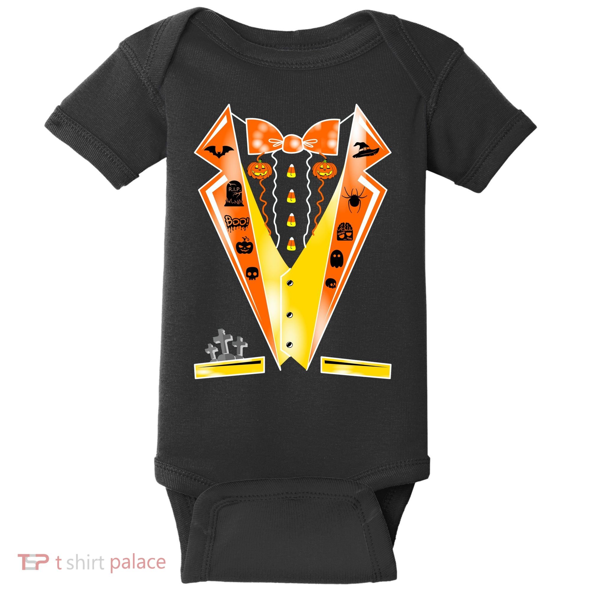 Halloween Party Tuxedo Tux Baby Bodysuit