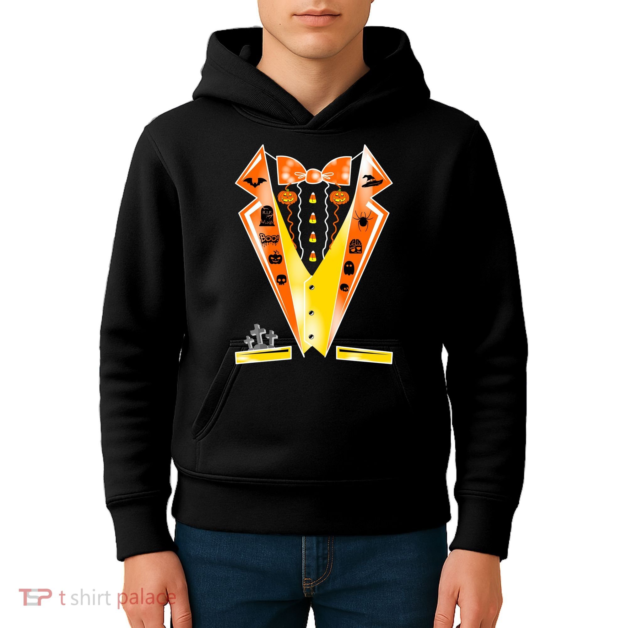 Halloween Party Tuxedo Tux Kids Hoodie