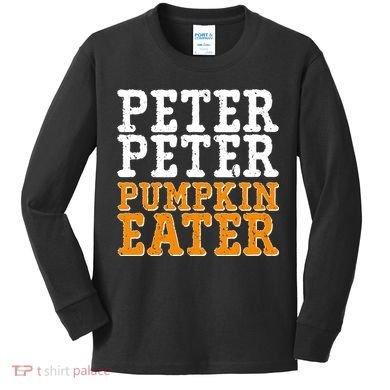 Halloween Peter Peter Pumpkin Eater Kids Long Sleeve Shirt