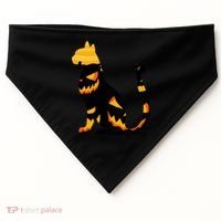 Halloween Pumpkin Cat USA-Made Doggie Bandana thumb 0