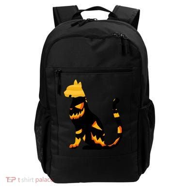 Halloween Pumpkin Cat Backpack