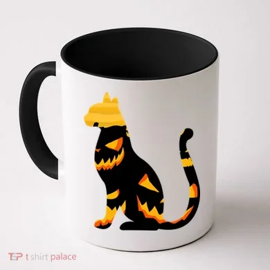 Halloween Pumpkin Cat Coffee Mug