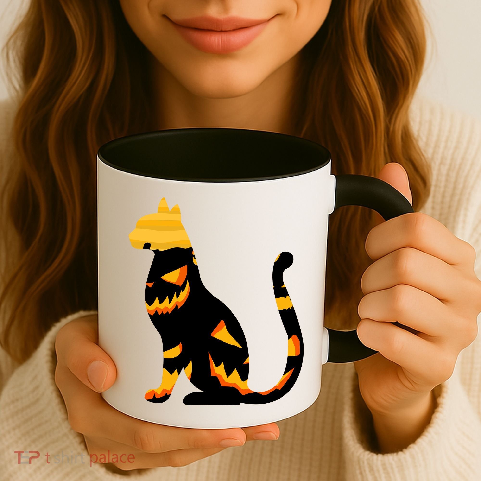 Halloween Pumpkin Cat Coffee Mug