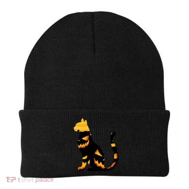 Halloween Pumpkin Cat Beanie