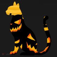 Halloween Pumpkin Cat Polo thumb 3
