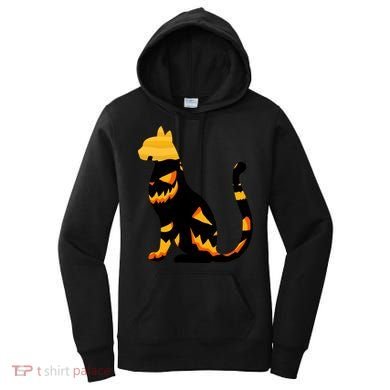 Halloween Pumpkin Cat Women's Hoodie