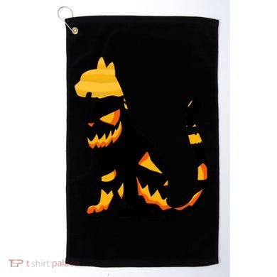 Halloween Pumpkin Cat Golf Towel