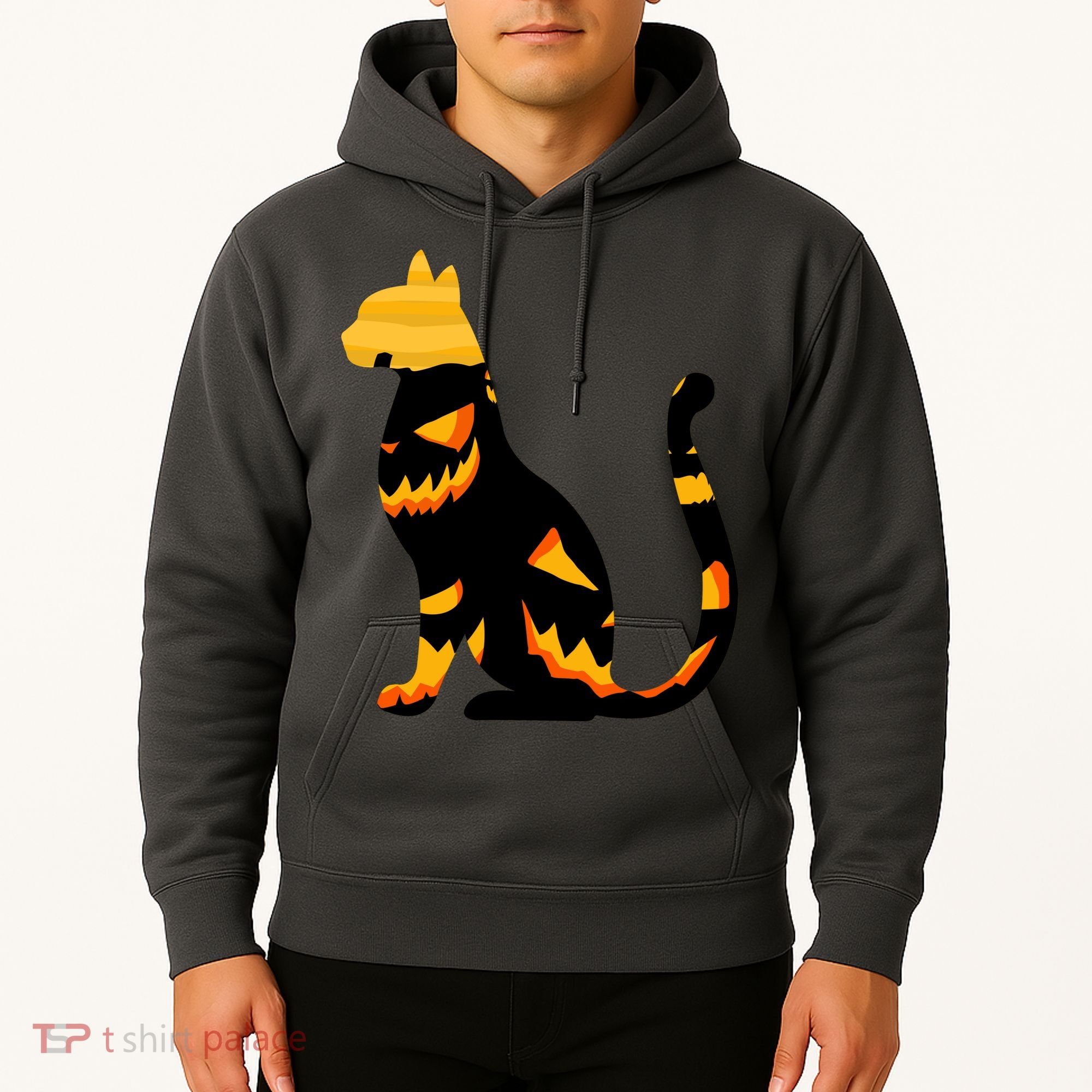 Halloween Pumpkin Cat Hoodie