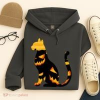 Halloween Pumpkin Cat Hoodie thumb 4