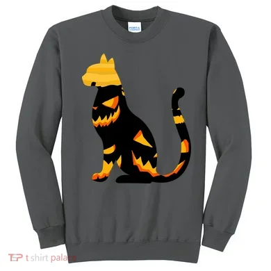Halloween Pumpkin Cat Sweatshirt