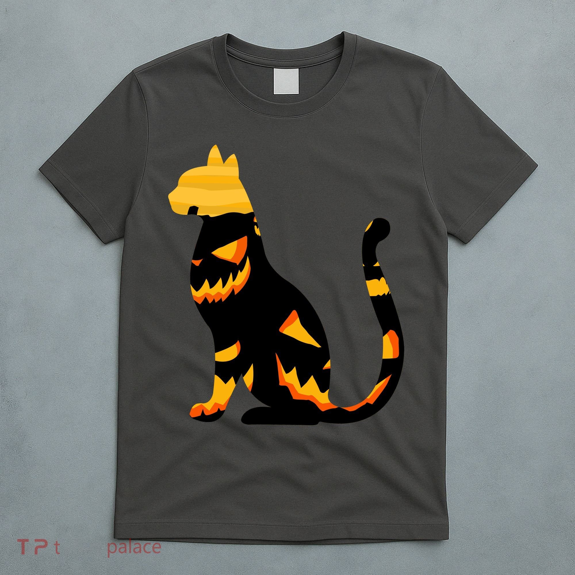 Halloween Pumpkin Cat T-Shirt