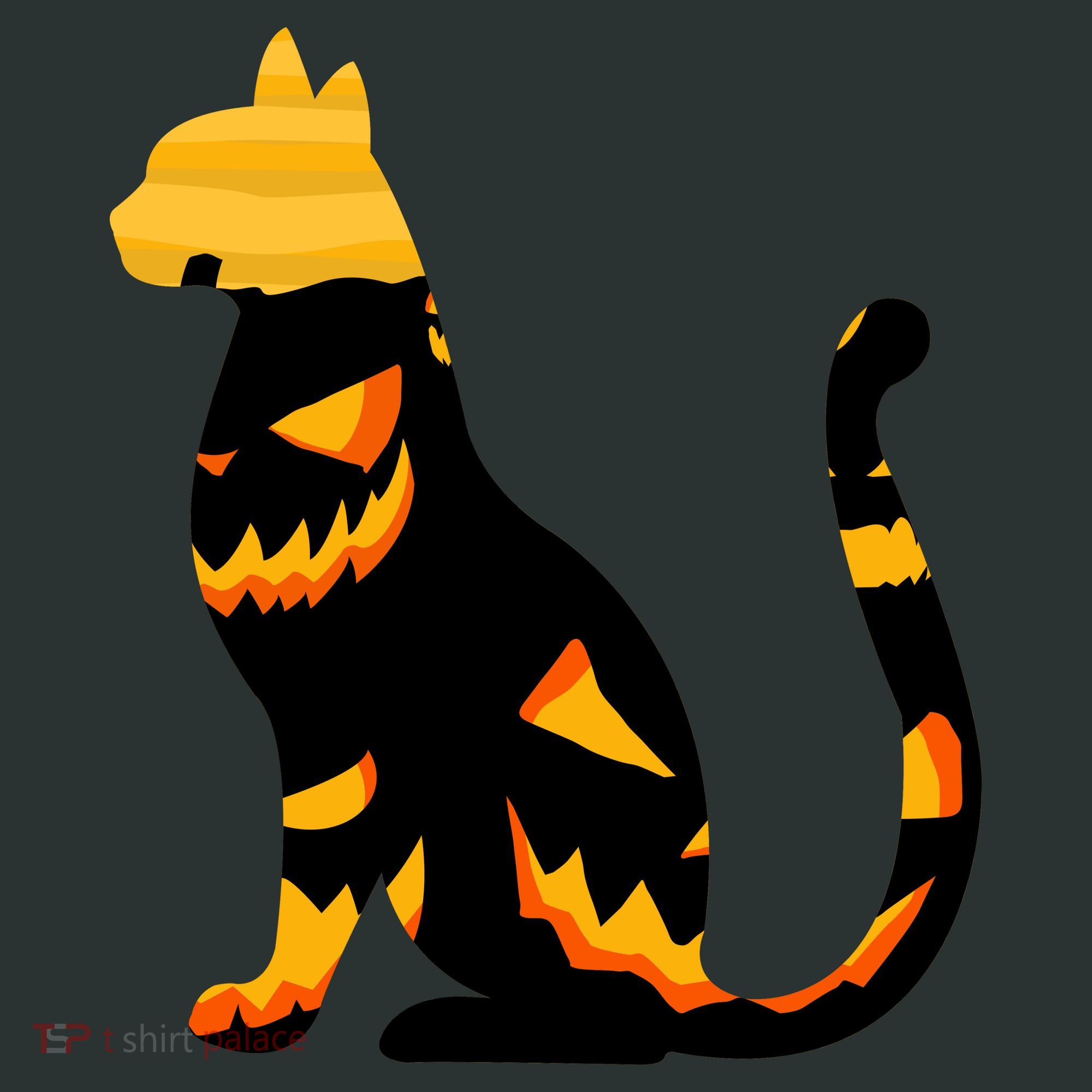 Halloween Pumpkin Cat T-Shirt