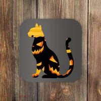 Halloween Pumpkin Cat Coaster thumb 0