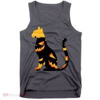 Halloween Pumpkin Cat Tank Top thumb 0
