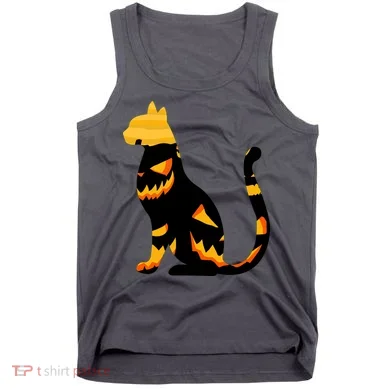 Halloween Pumpkin Cat Tank Top
