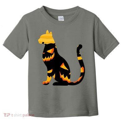Halloween Pumpkin Cat Toddler T-Shirt