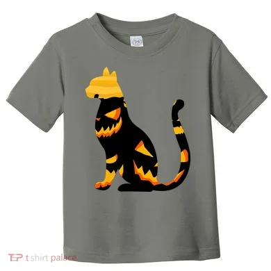 Halloween Pumpkin Cat Toddler T-Shirt