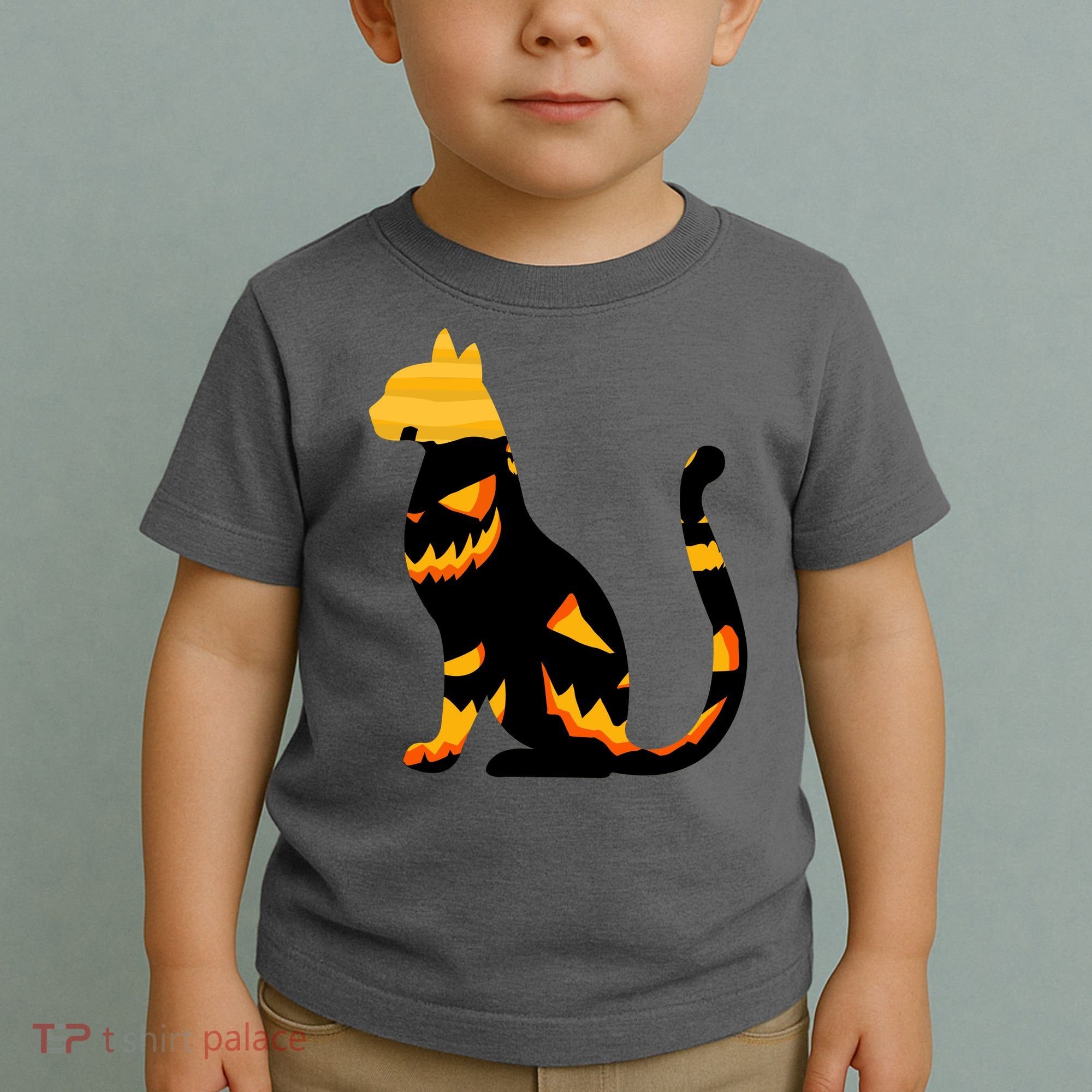 Halloween Pumpkin Cat Toddler T-Shirt