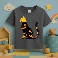 Halloween Pumpkin Cat Toddler T-Shirt thumb 3