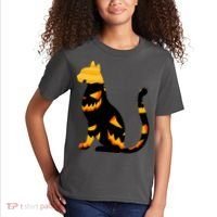 Halloween Pumpkin Cat Kids T-Shirt thumb 2