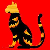 Halloween Pumpkin Cat Santa Hat thumb 1