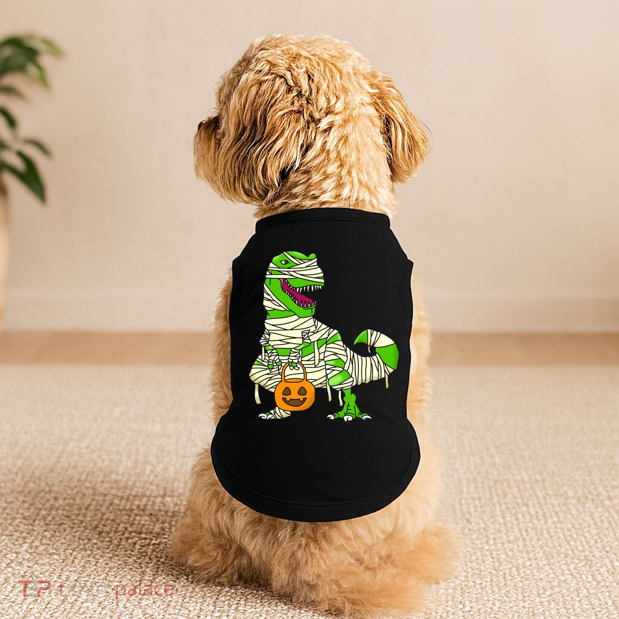 Halloween Pumpkin Dinosaur Doggie Tank