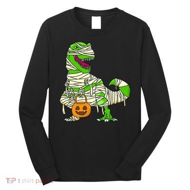 Halloween Pumpkin Dinosaur Long Sleeve Shirt