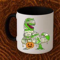 Halloween Pumpkin Dinosaur Coffee Mug thumb 2