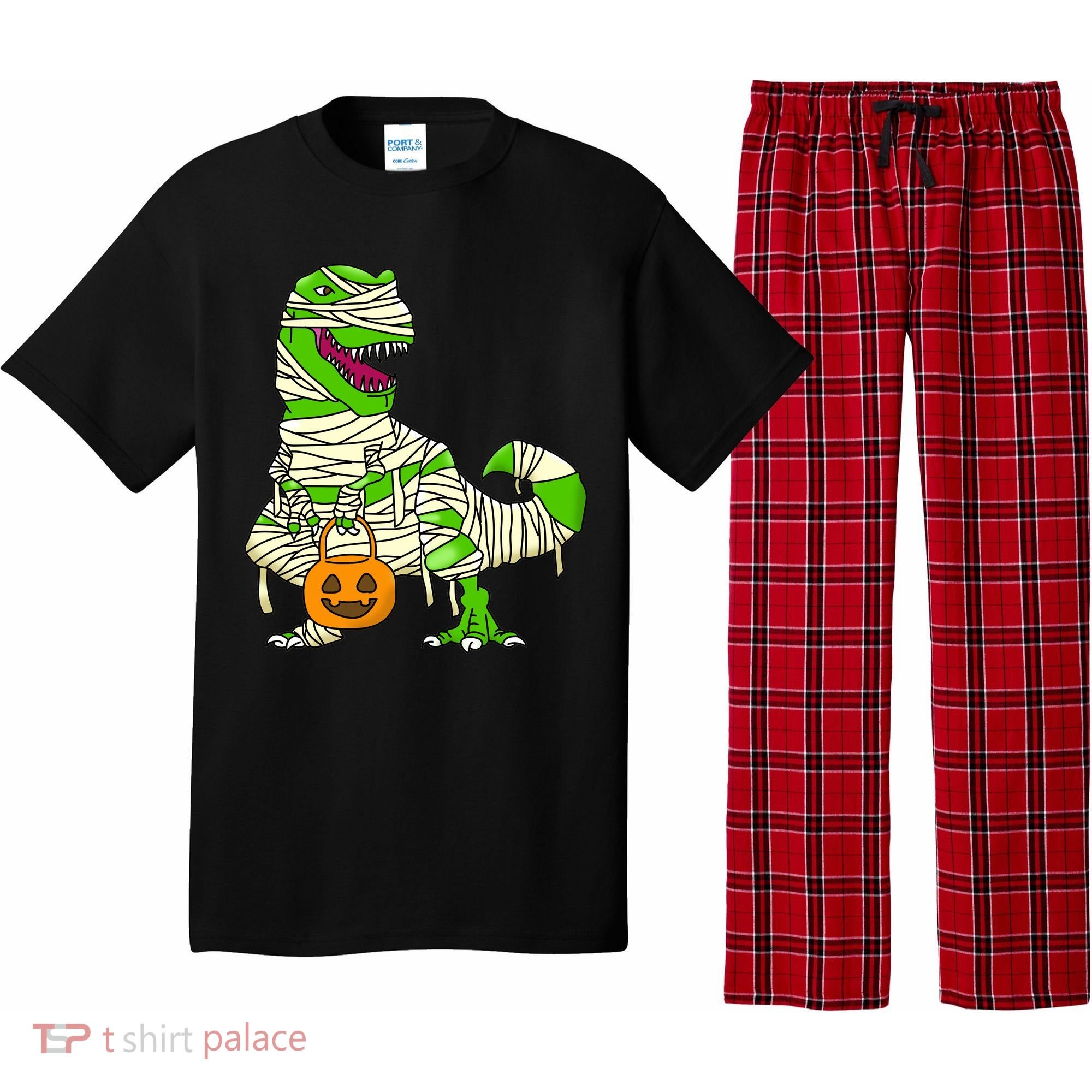 Halloween Pumpkin Dinosaur Pajama Set