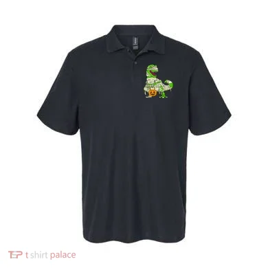 Halloween Pumpkin Dinosaur Polo