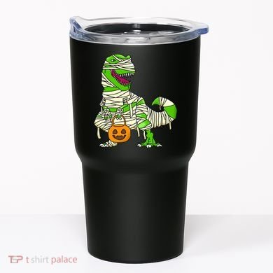 Halloween Pumpkin Dinosaur Tumbler
