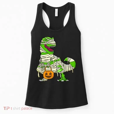 Halloween Pumpkin Dinosaur Women's Tank Top