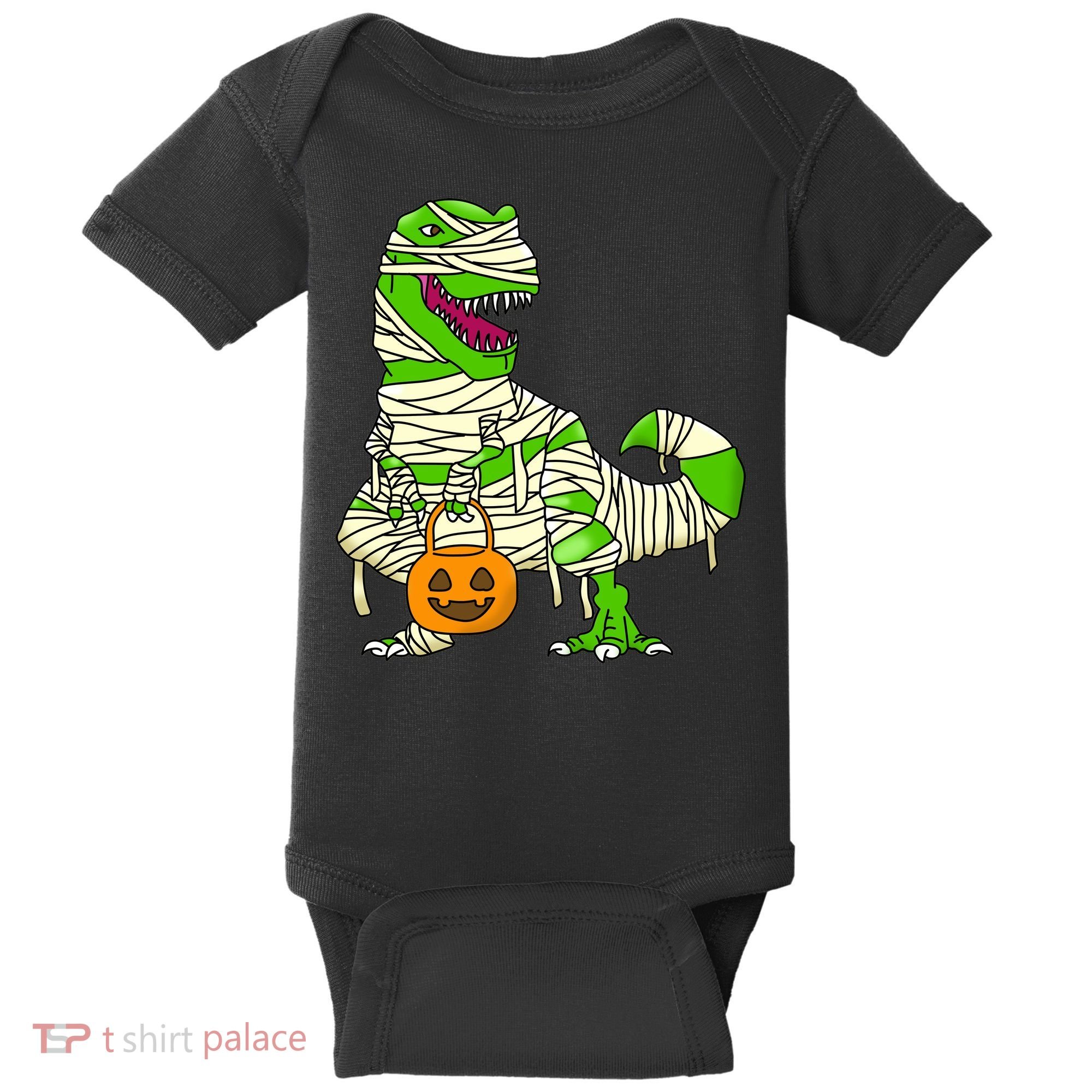 Halloween Pumpkin Dinosaur Baby Bodysuit
