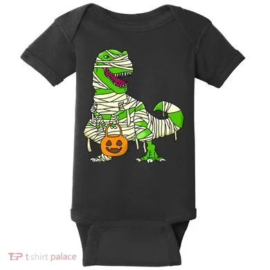 Halloween Pumpkin Dinosaur Baby Bodysuit