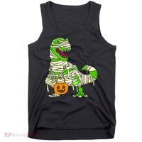 Halloween Pumpkin Dinosaur Tank Top thumb 0