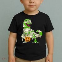 Halloween Pumpkin Dinosaur Toddler T-Shirt thumb 2