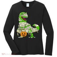 Halloween Pumpkin Dinosaur Women's Long Sleeve Shirt thumb 0