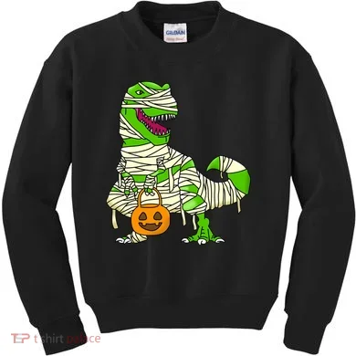 Halloween Pumpkin Dinosaur Kids Sweatshirt
