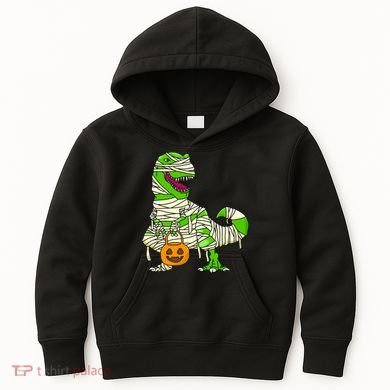 Halloween Pumpkin Dinosaur Kids Hoodie