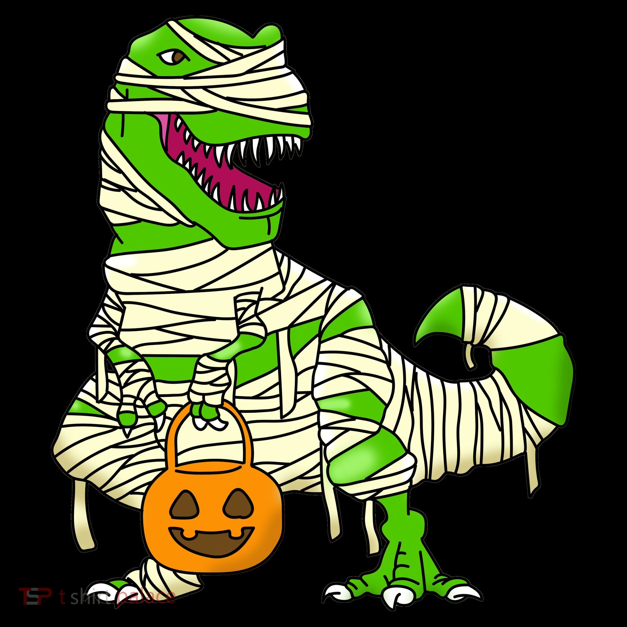 Halloween Pumpkin Dinosaur Kids Long Sleeve Shirt
