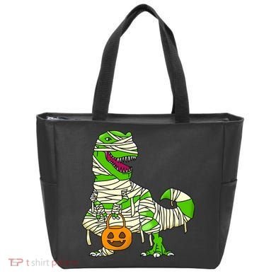 Halloween Pumpkin Dinosaur Tote Bag