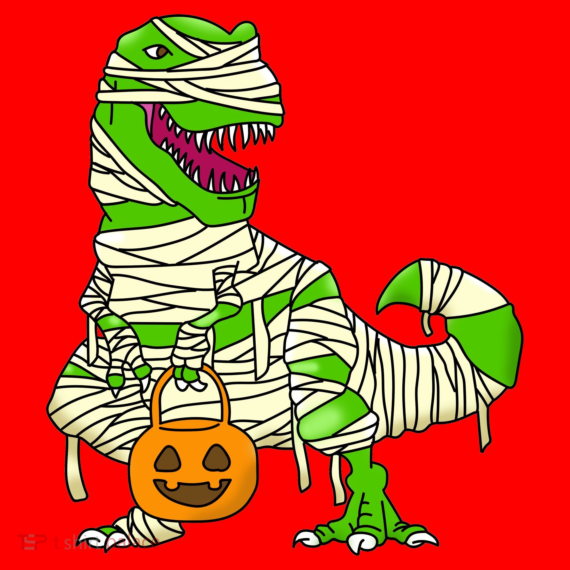 Halloween Pumpkin Dinosaur Santa Hat
