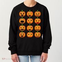 Halloween Pumpkin Emojis Smiley Face Women's Sweatshirt thumb 0