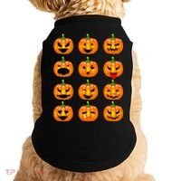 Halloween Pumpkin Emojis Smiley Face Doggie Tank thumb 0