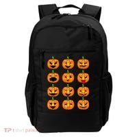 Halloween Pumpkin Emojis Smiley Face Backpack thumb 0